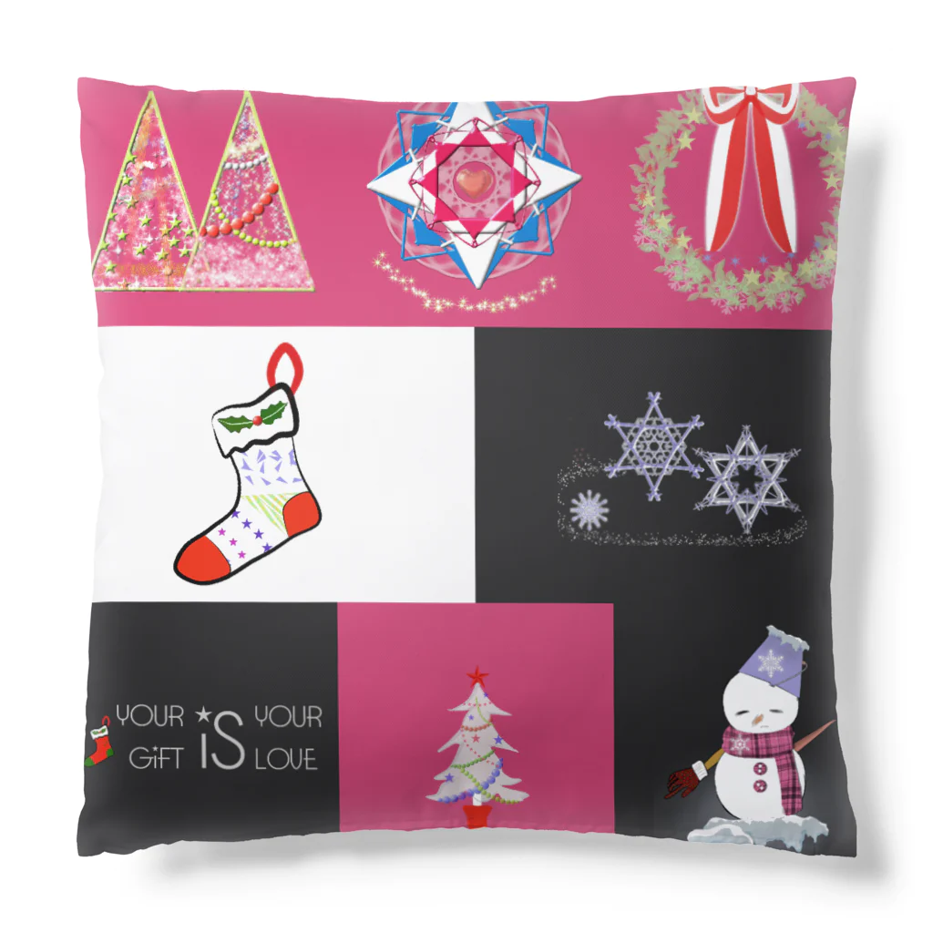 月夜のタツノオトシゴのLet it snow Cushion