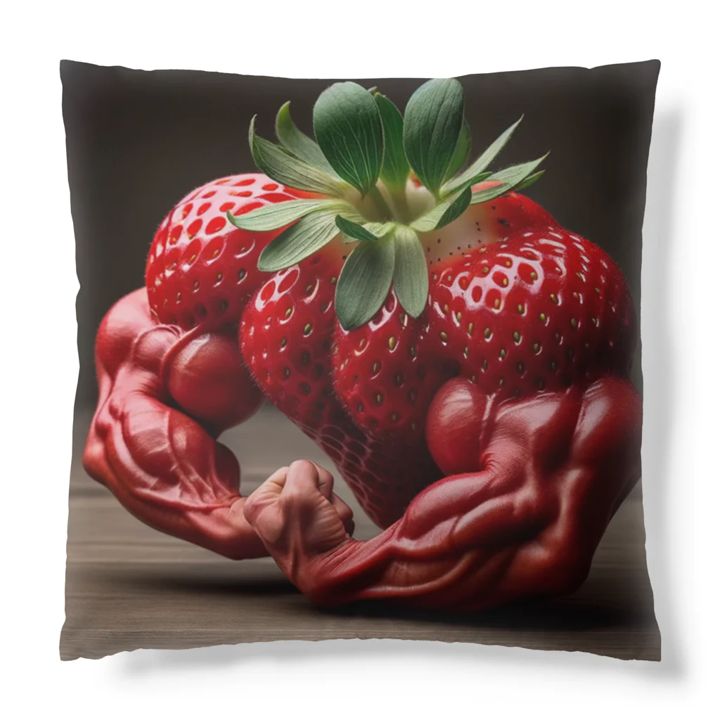 Mukimukiのマッスルストロベリー Cushion