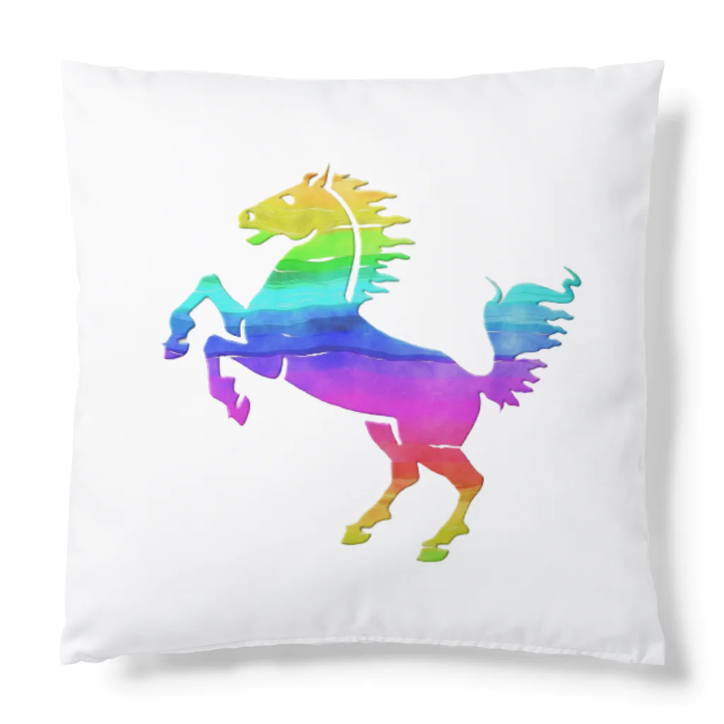 mumusの馬　rainbow Cushion