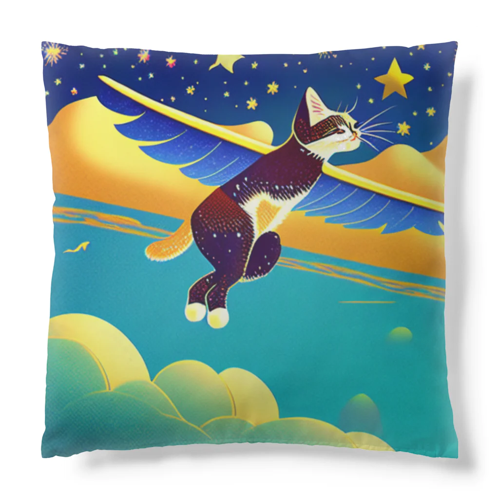 那須モバイル店の猫の考えと上の空 Cushion