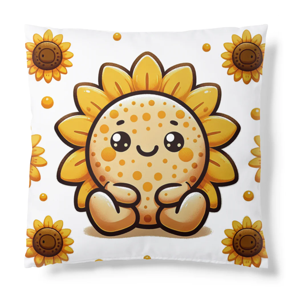 18ban's shopのひまわりのゆるキャラが咲く Cushion