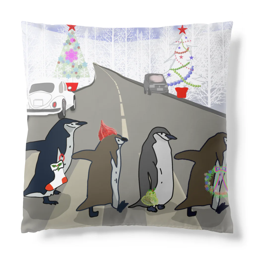 月夜のタツノオトシゴのAbbey Road Christmas Cushion