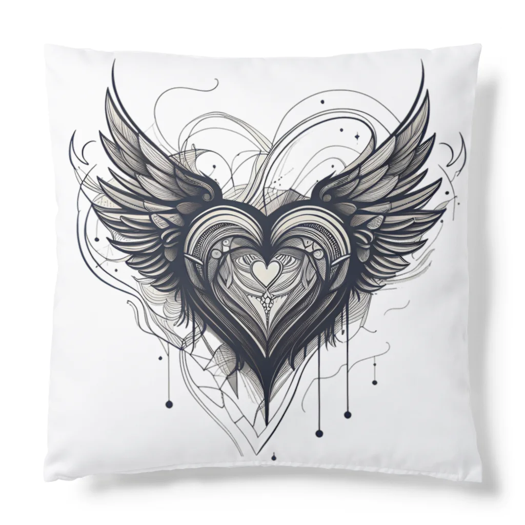 redeye“NFT art”shopのfly HEART𓏸𓈒꒰ঌ❤໒꒱𓈒𓏸 Cushion