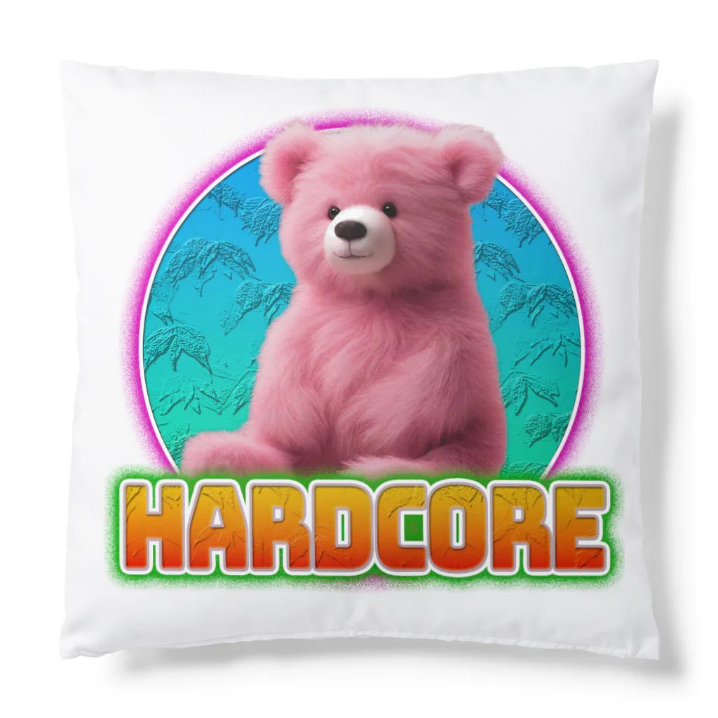 てくのちゃんのHARDCOREピンクのクマちゃん Cushion