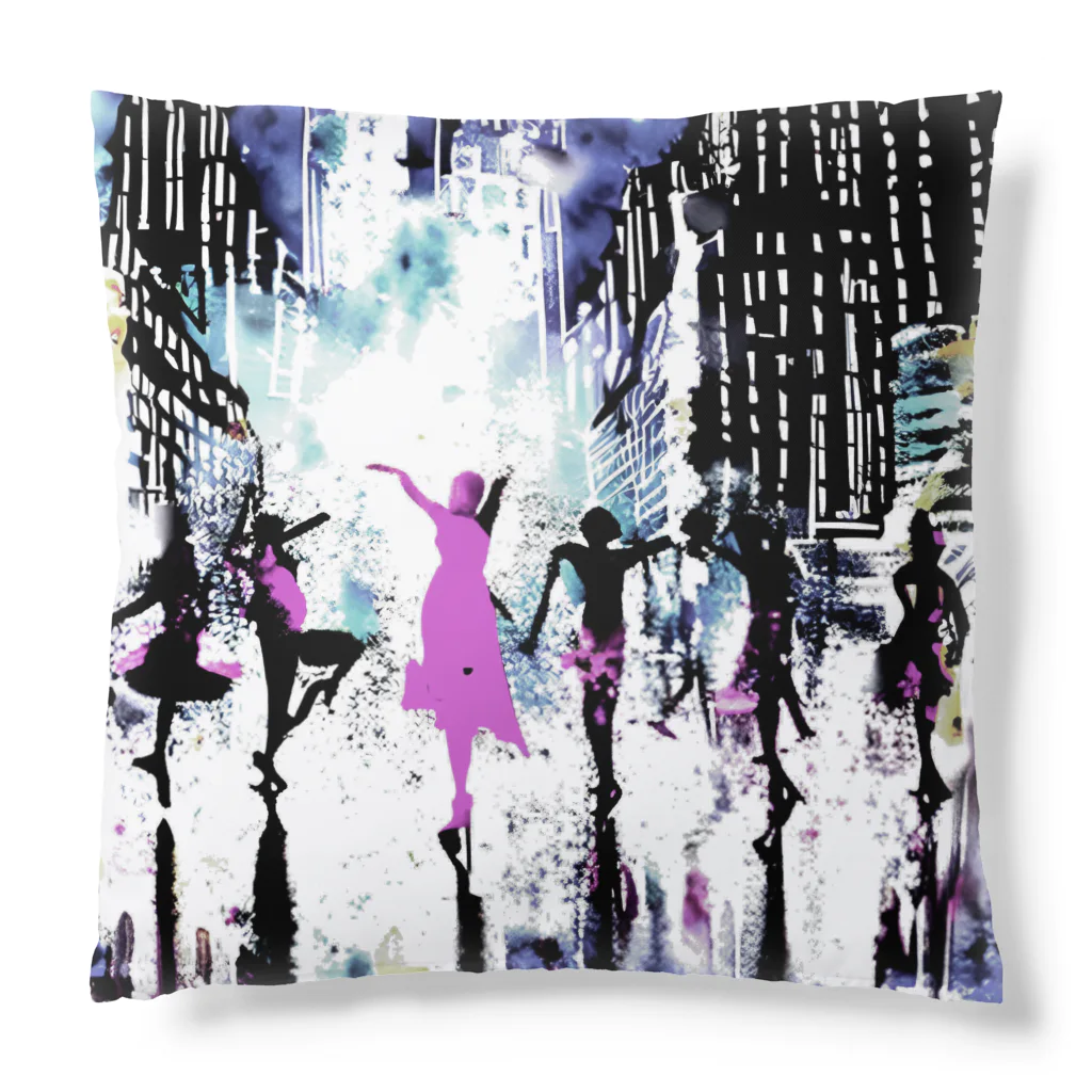 Moichi Designs Shop-2023のnew york dancer Cushion