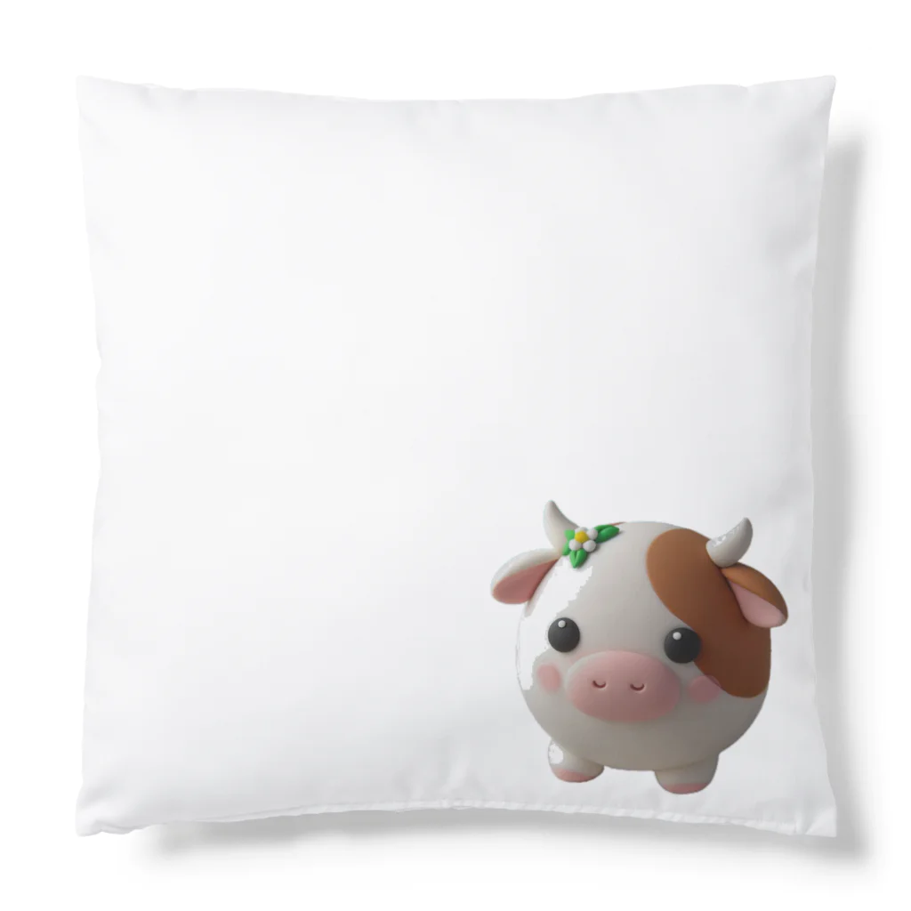 終わらない夢🌈の可愛い💕まんまる◯シリーズ✨　牛🐮 Cushion