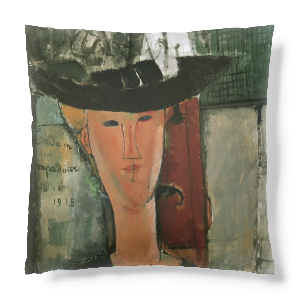 名画・絵画のゼロベース（西洋絵画・日本画）の裏は愛人　モディリアーニ Cushion