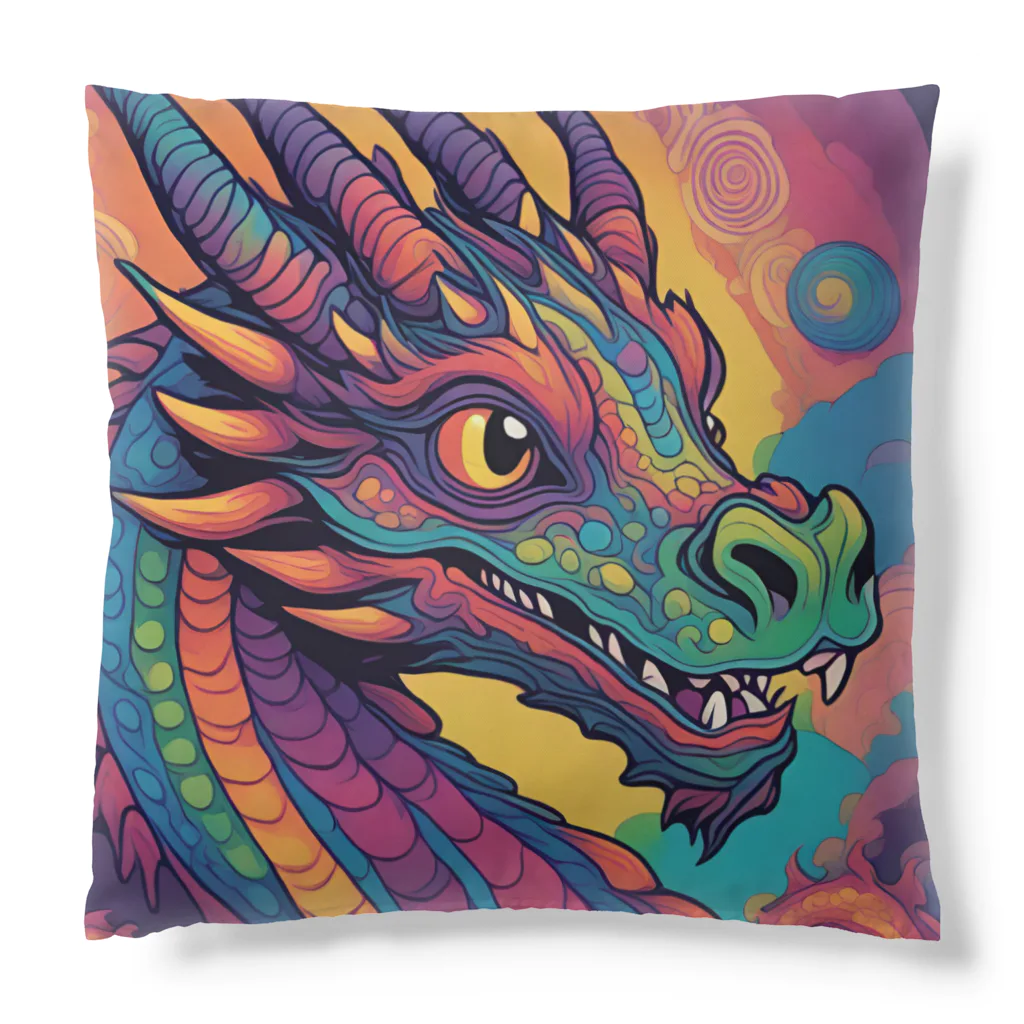 DORAGONIAのサイケドラゴン Cushion