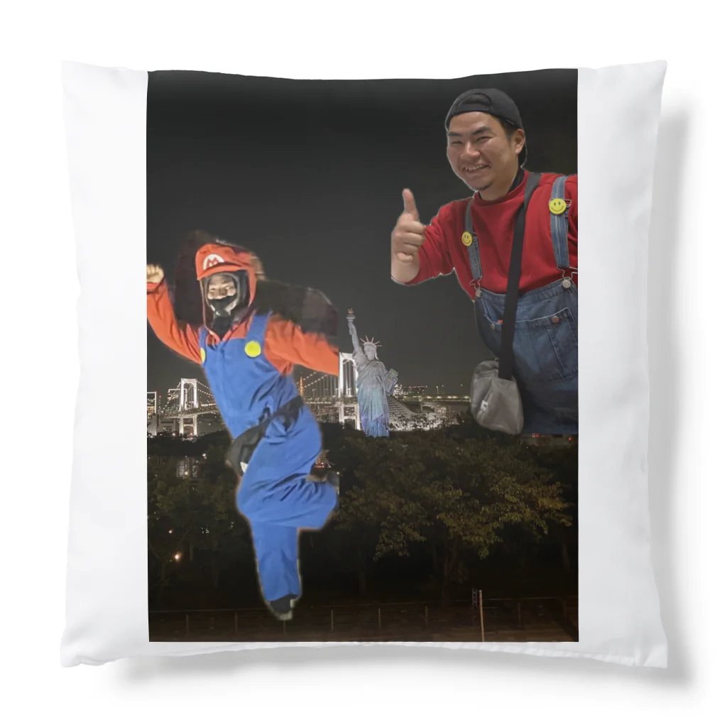 旅するマリオ配達員　放浪の旅中のマリオとおねんね Cushion