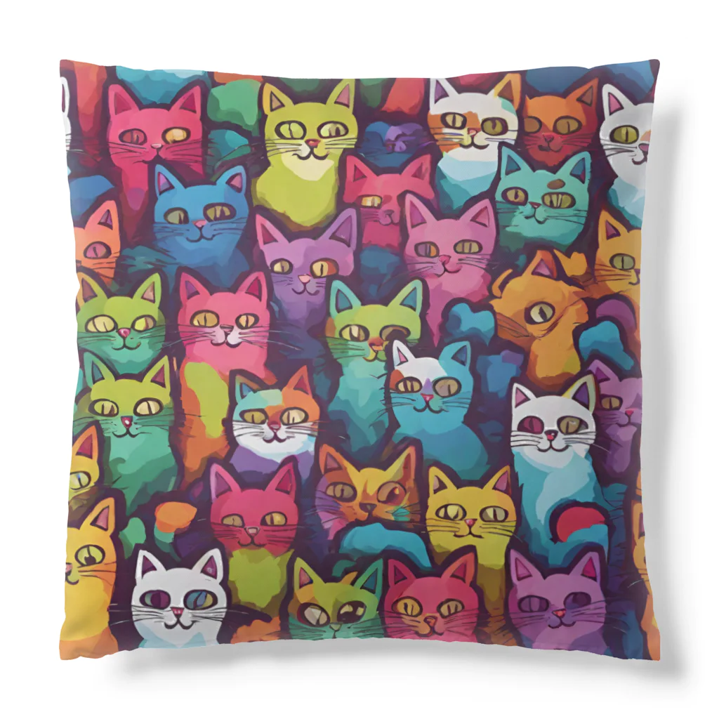 彩り屋のINSANITYcats Cushion