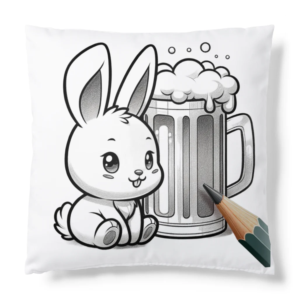 bottaの可愛いウサギ(垂れ耳ビール)05 Cushion