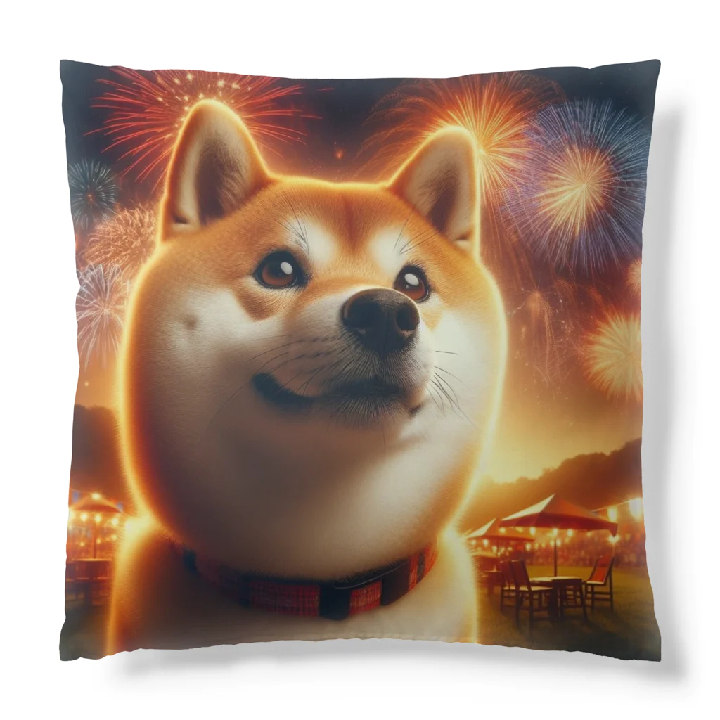 ANTARESの柴犬、花火を見る Cushion