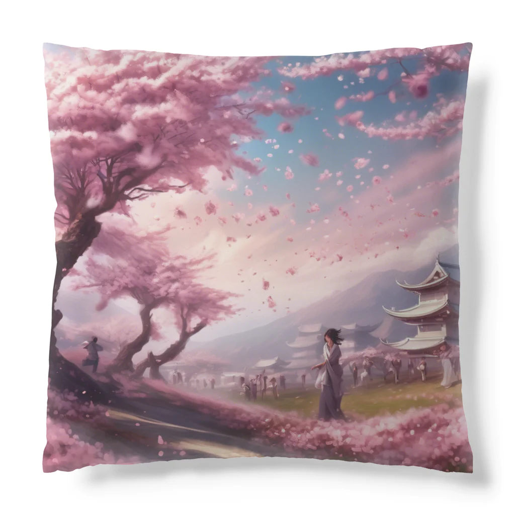 Y.Maeの舞い散る桜 Cushion