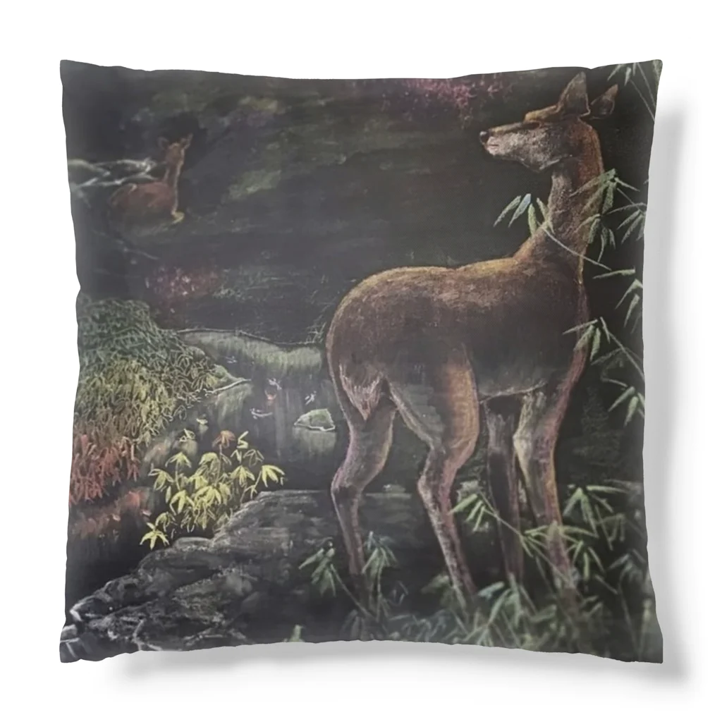 Asahi@水墨画アートの🦌🍁 Cushion