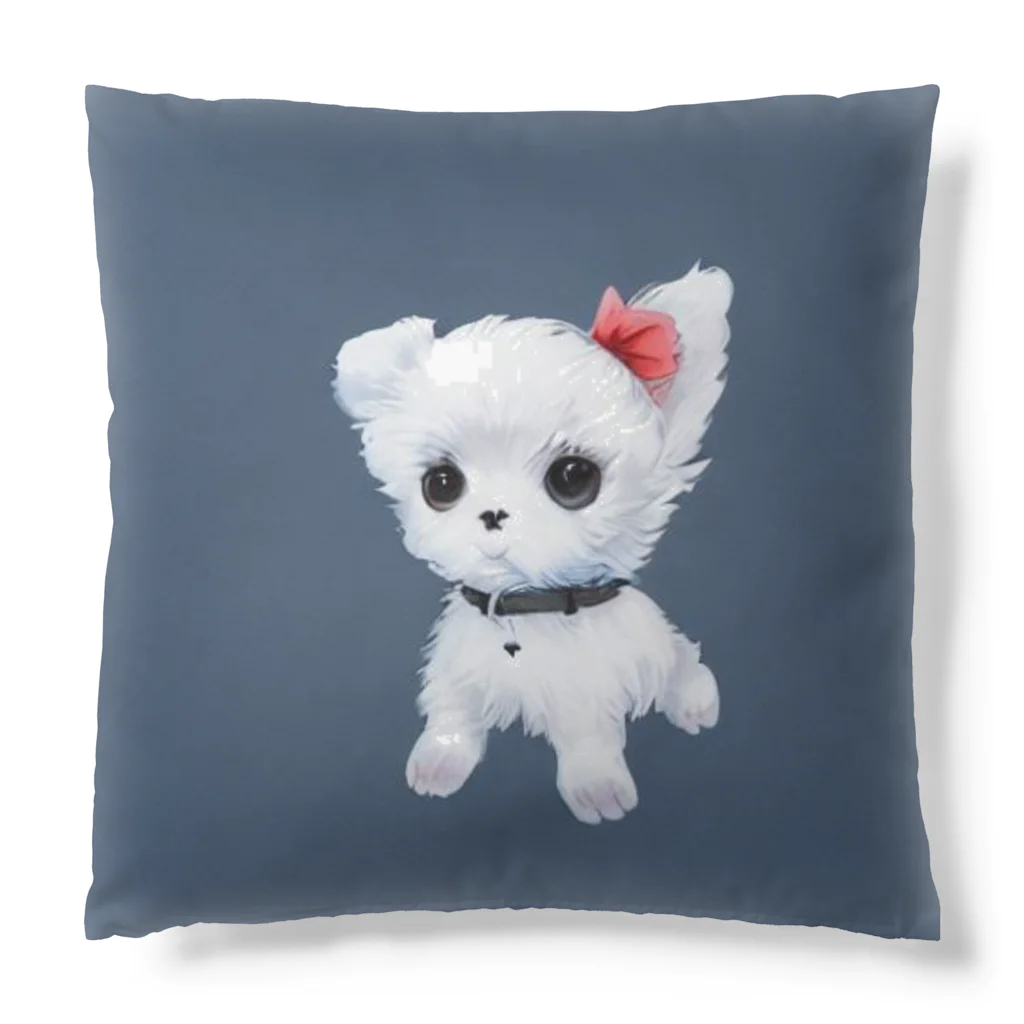 ちいさき家族スキ　Maltese ♡のだってマルチーズだもん　素 Cushion