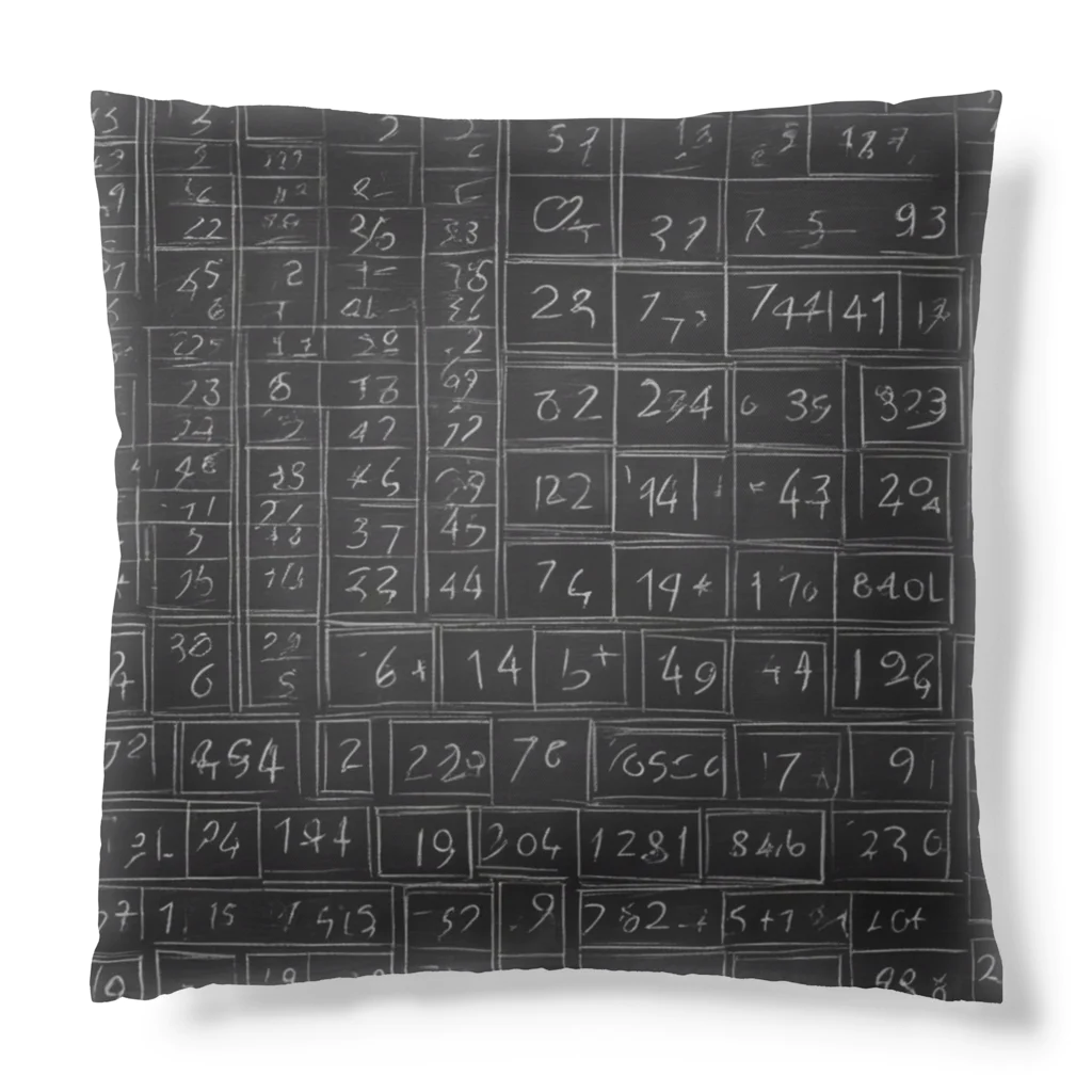 Isaiah_AI_Designの黒板の数字 Cushion