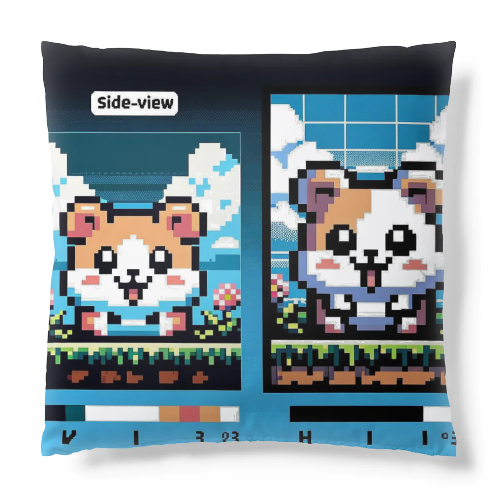 tsukino-utenaのドット絵・ハム二郎 Cushion