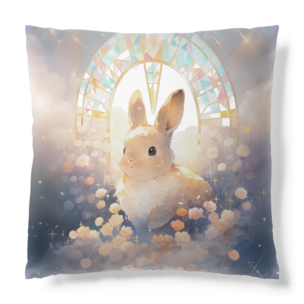 はなうさまほのうさぎとステンドグラス｡.:*･ﾟ Cushion