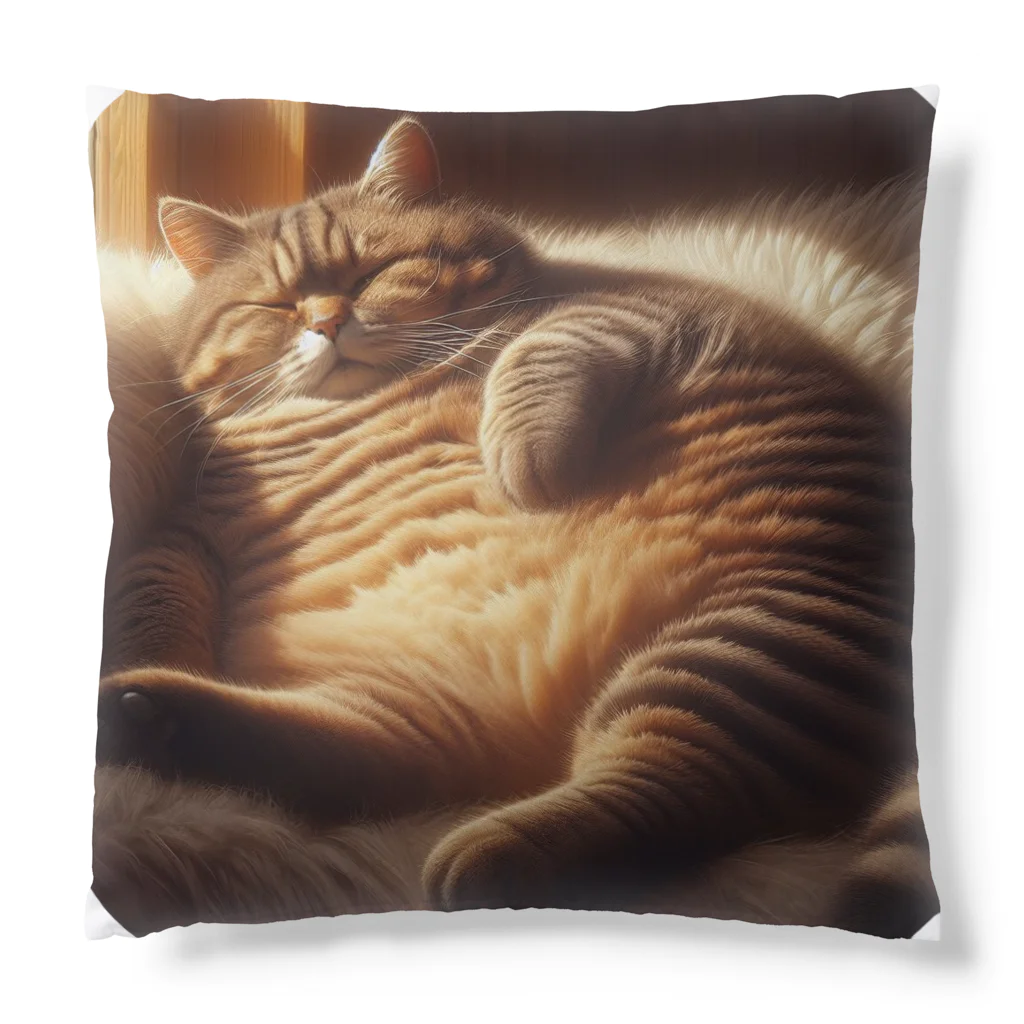 ニャーちゃんショップの春眠のネコ Cushion