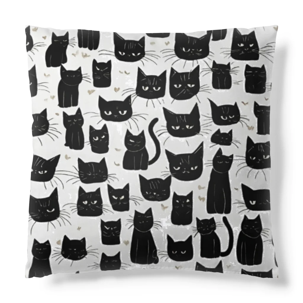 sian_のたくさんの黒猫 Cushion