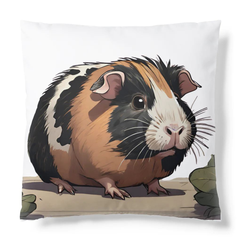 OKameMolꕤ︎︎オカメモルのアニメ風三毛モルモット Cushion