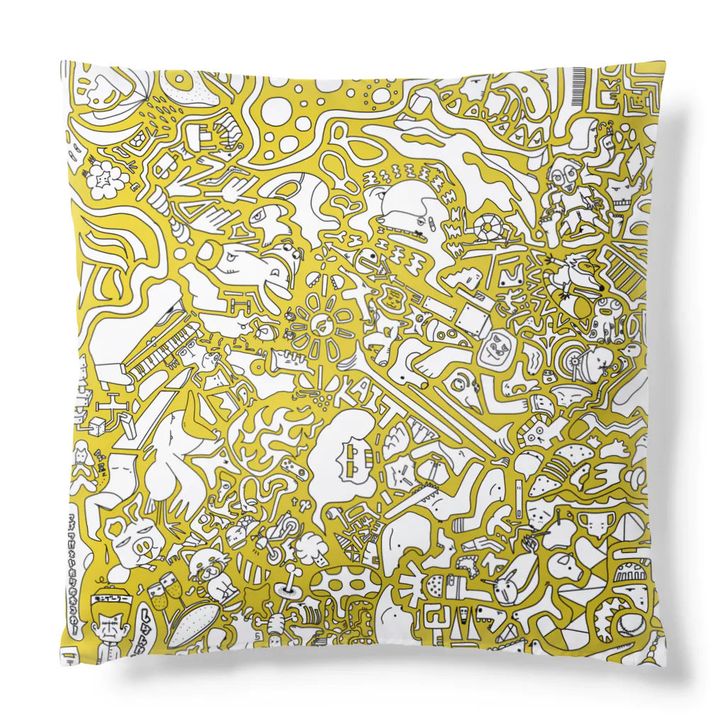 TAKIBENのベン画 YELLOW Cushion