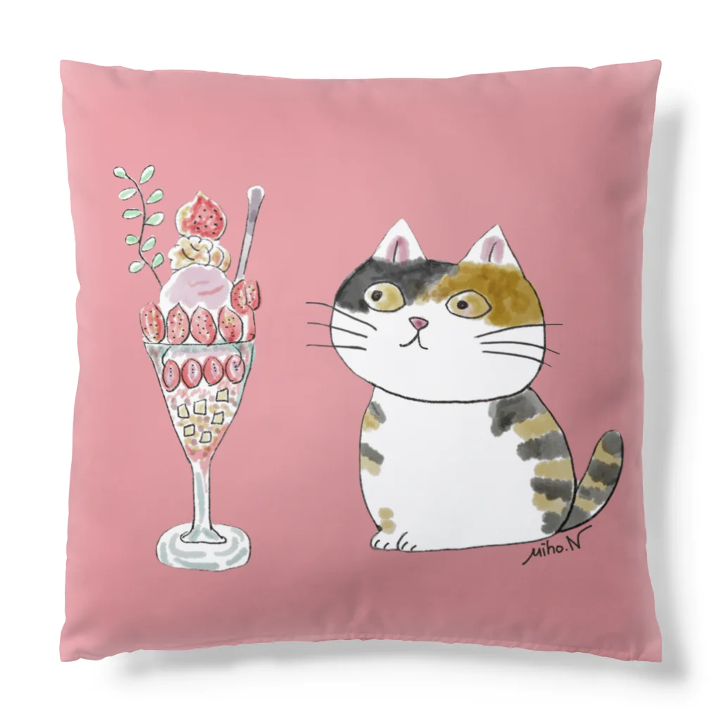 MIe-styleのピンクいちごパフェ Cushion