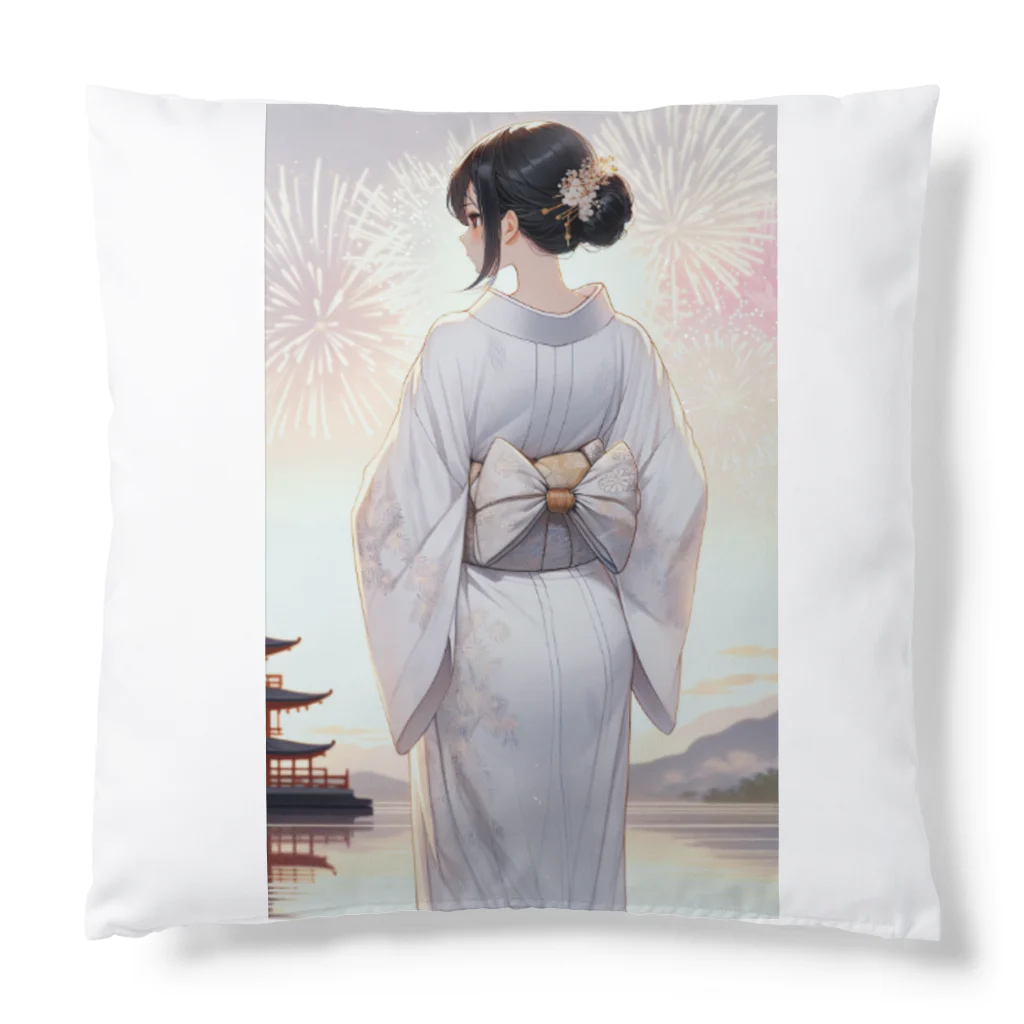 和の浴衣の彼女 Cushion