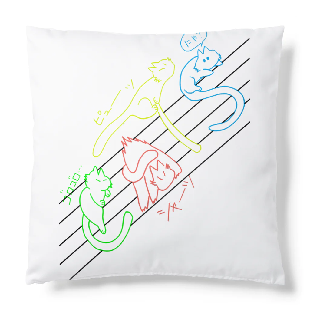 ONPu.ARTのネコ文字 Cushion