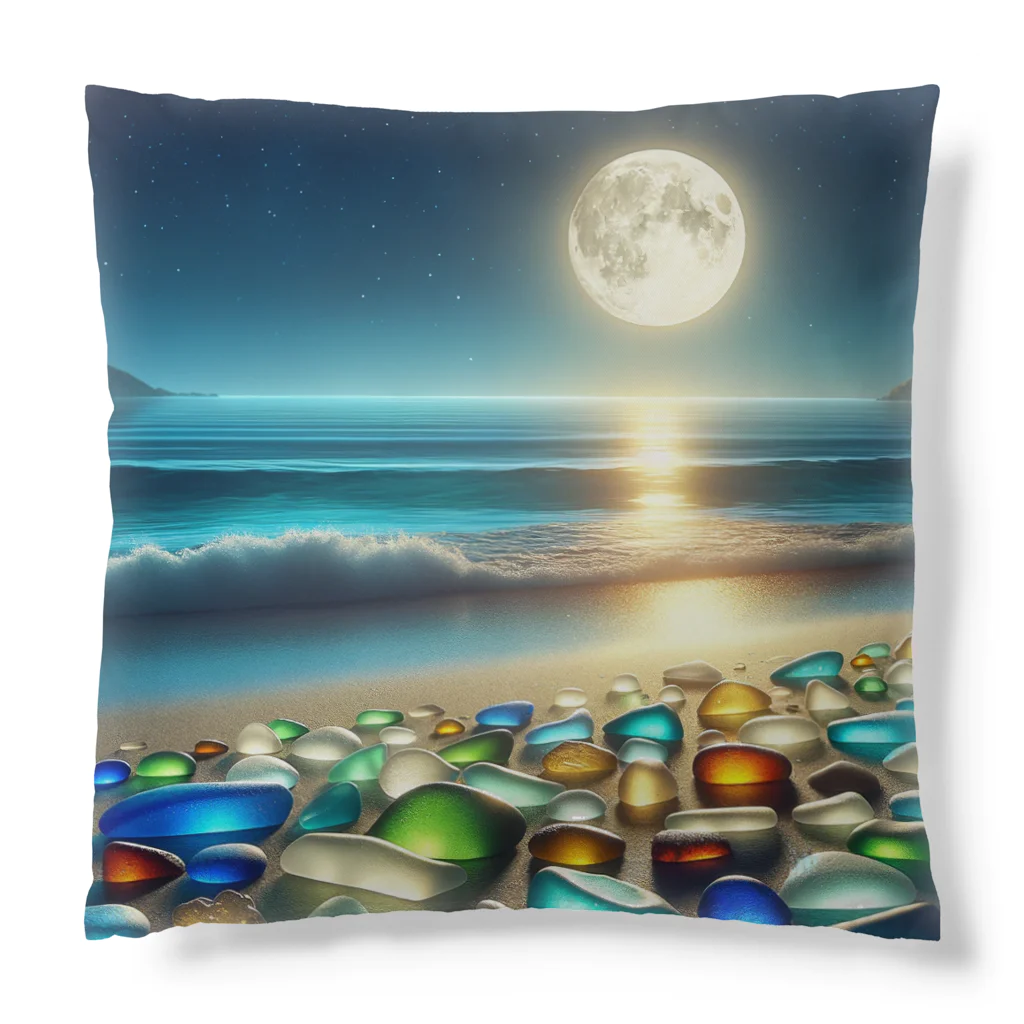 yunakiziの夜に輝くシーガラス Cushion