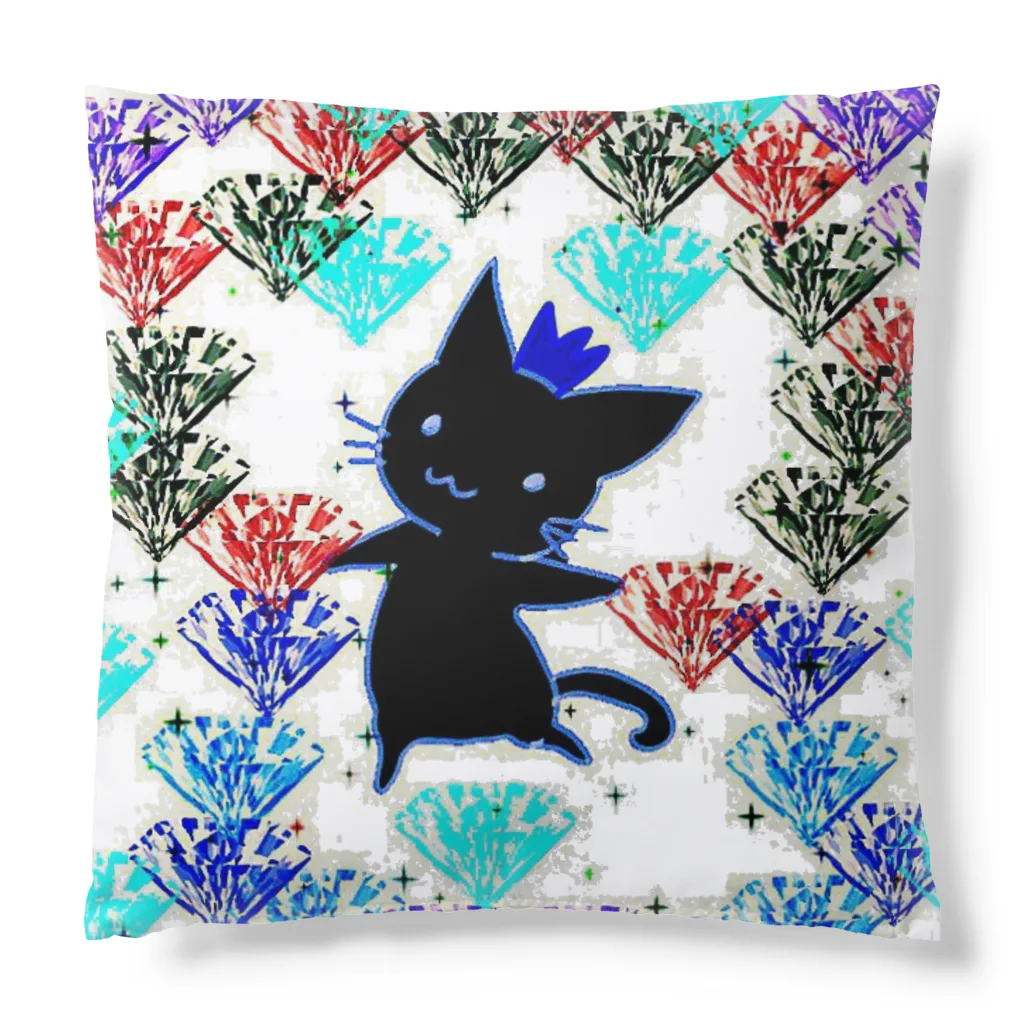 エネハピる〜🫧✨の🌹✨Dancing SHADOW Cat✨ Cushion