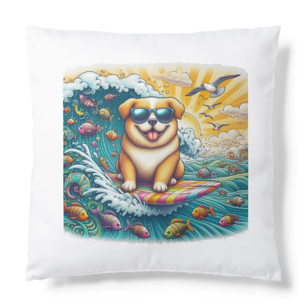 Mizのゆるハウスのサーフィンワンコ Cushion