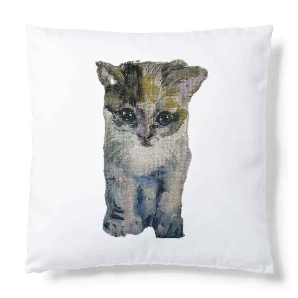 青い猫の真白 Cushion