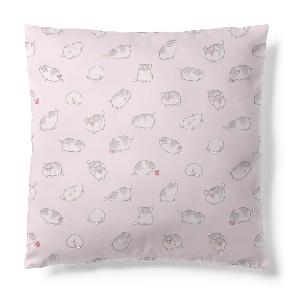 しらたまちゃんSHOPu〜🐽のいっぱいしらたまちゃん（ピンク） Cushion