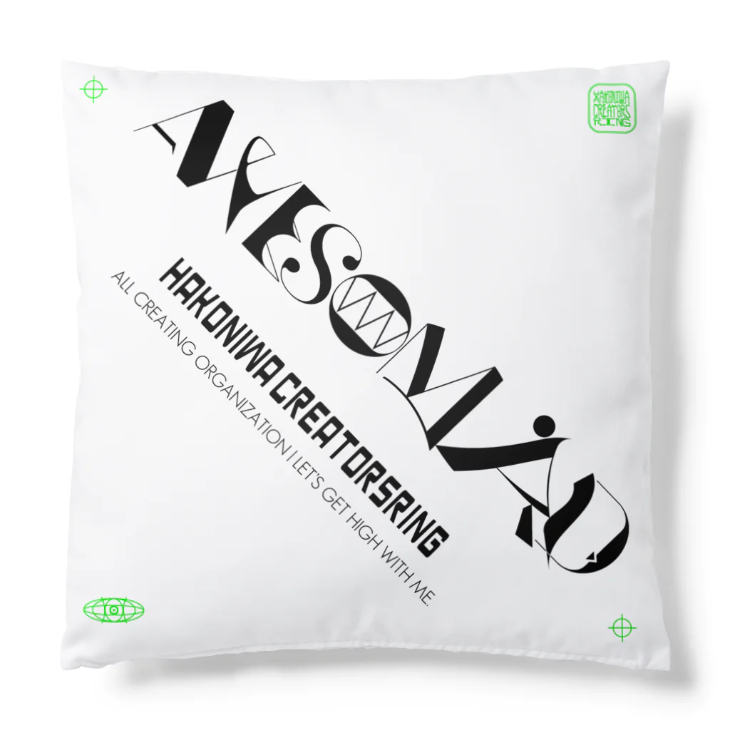 HAKONIWA CREATORSRING Official Online StoreのHAKONIWA 2nd LOGO CUSHION / WHITE クッション