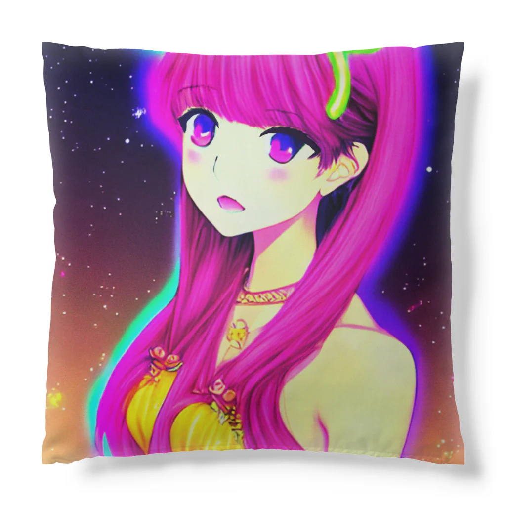 きゅぴきゅぴガールのきゅぴきゅぴ★ピンク髪美人お姉さん Cushion