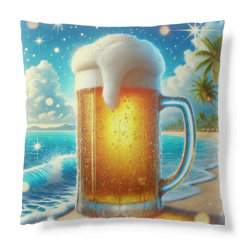 Snow-peaceのビーチとビールの楽園 クッション