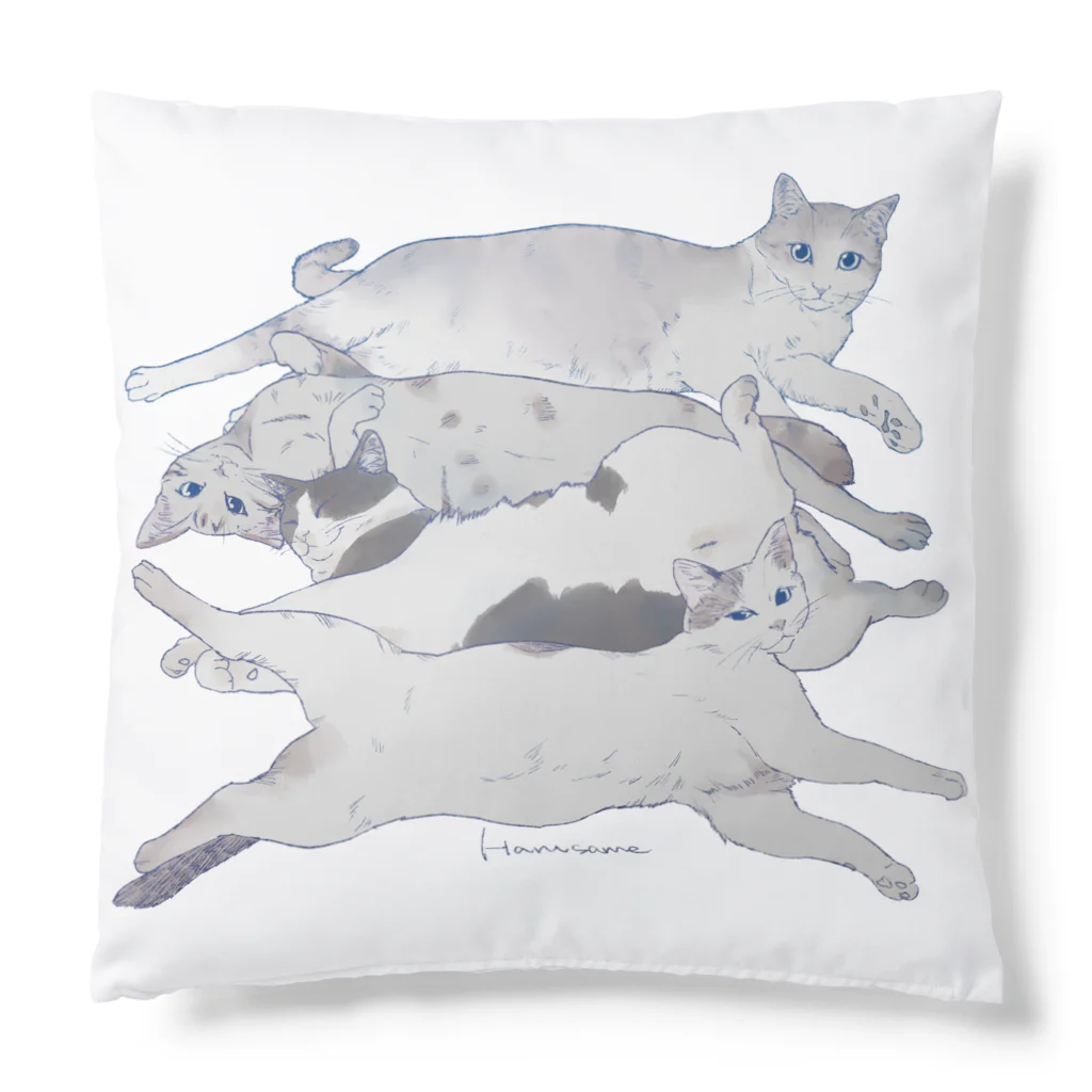 はるさめ商店の長い猫クワッド Cushion