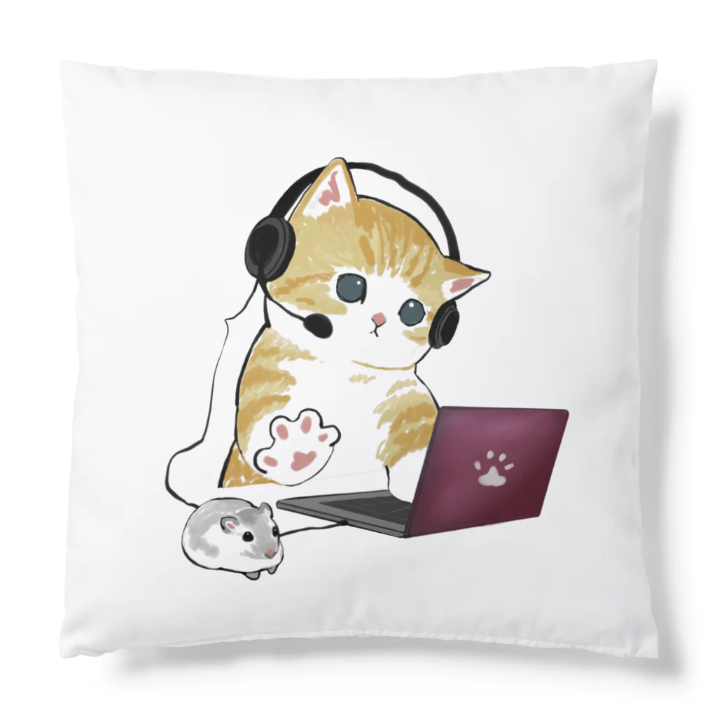 mofusandの在宅勤務にゃん Cushion