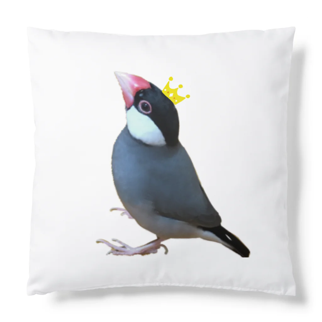 harupink🌸ペット似顔絵illustの文鳥の王様 Cushion