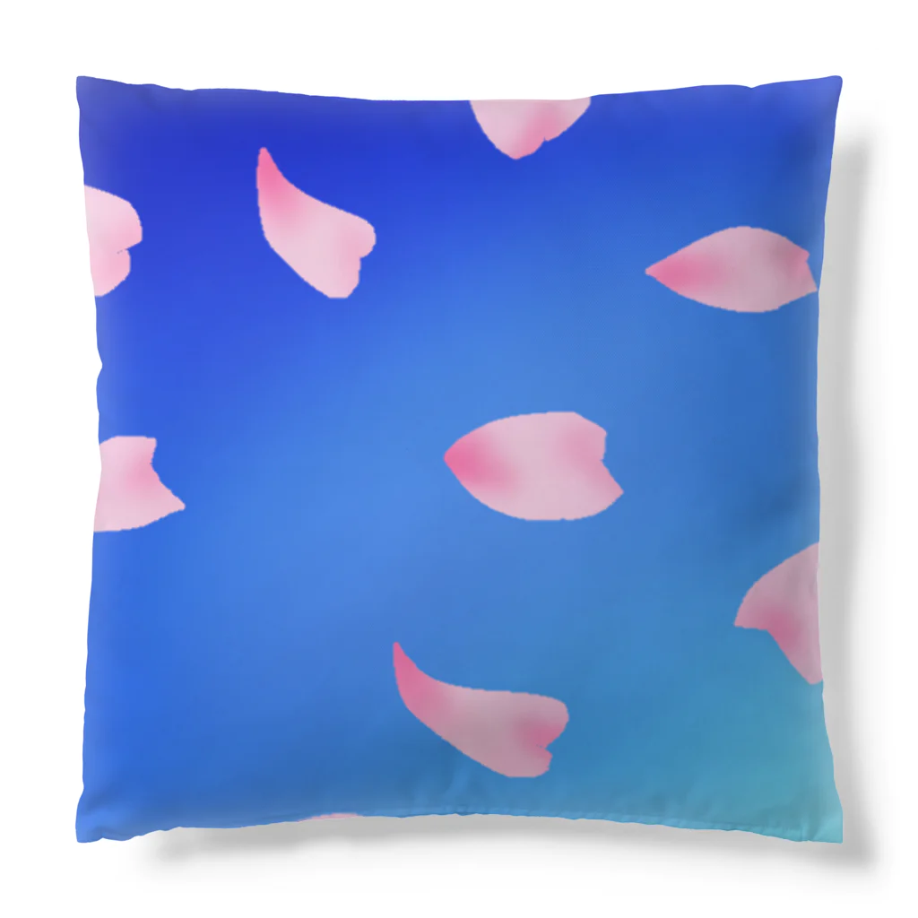 Lily bird（リリーバード）の花びらの舞う青空 Cushion