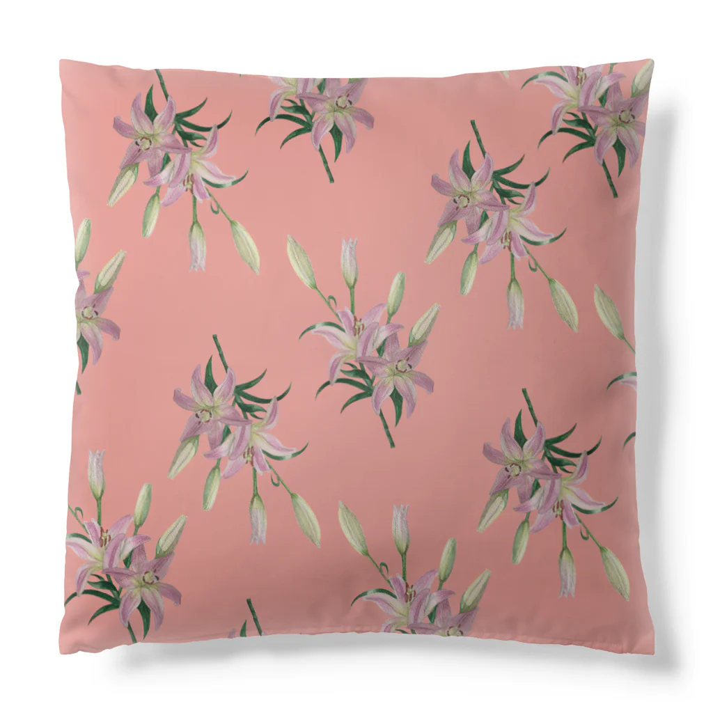 あおちゃん商会のThunberg Lily （スカシユリ） ピンク Cushion