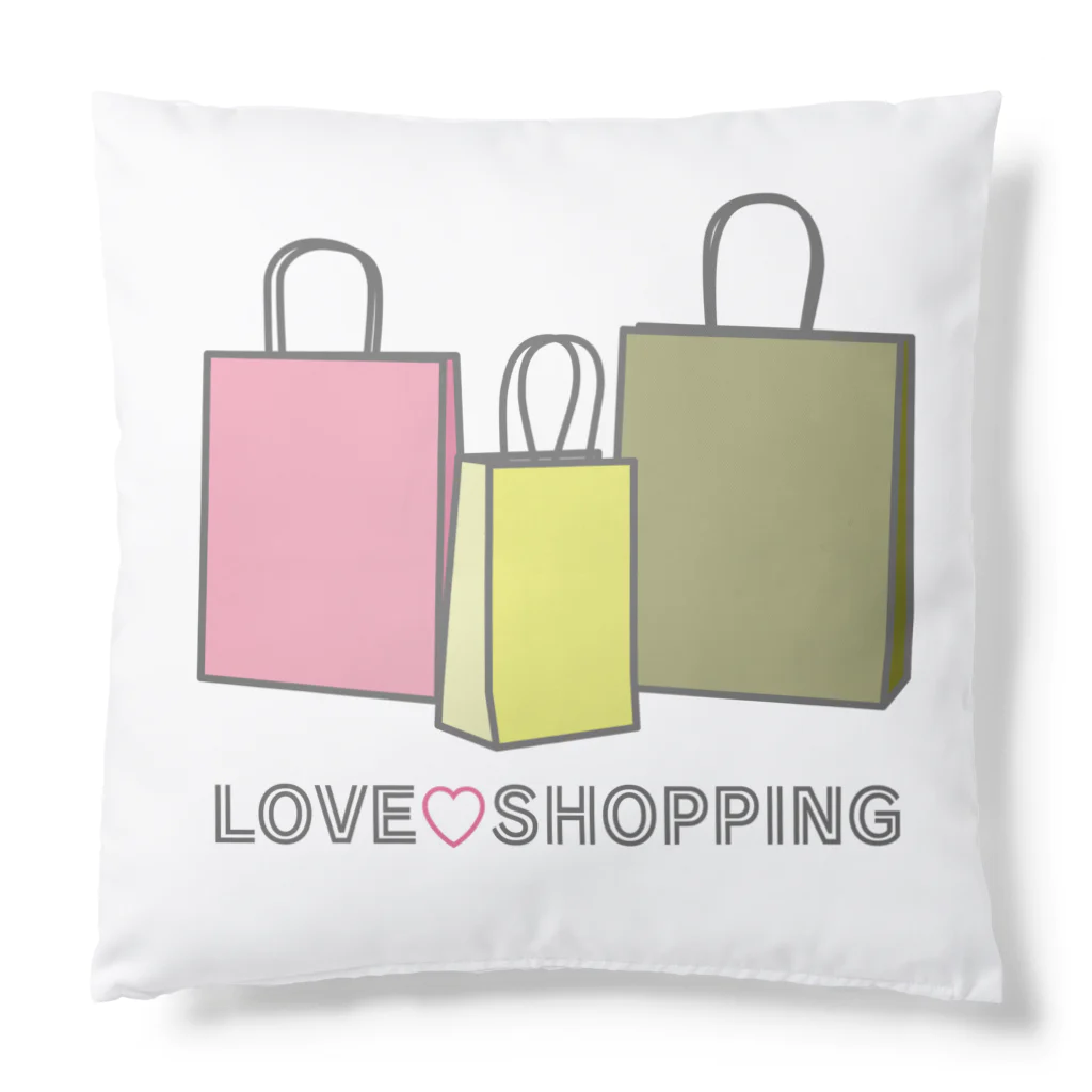 ヨープキャンが気になったの紙袋 LOVE SHOPPING Cushion