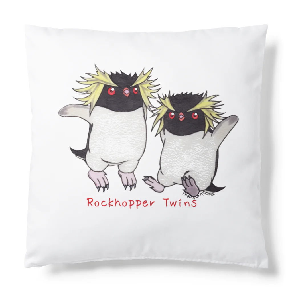 ヤママユ(ヤママユ・ペンギイナ)のふたごのイワトビペンギン(キタ) Cushion