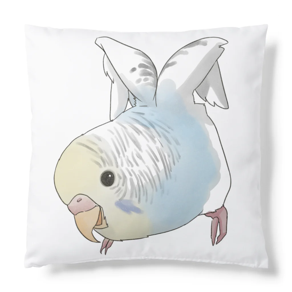 まめるりはことりのご機嫌羽セキセイインコちゃん【まめるりはことり】 Cushion