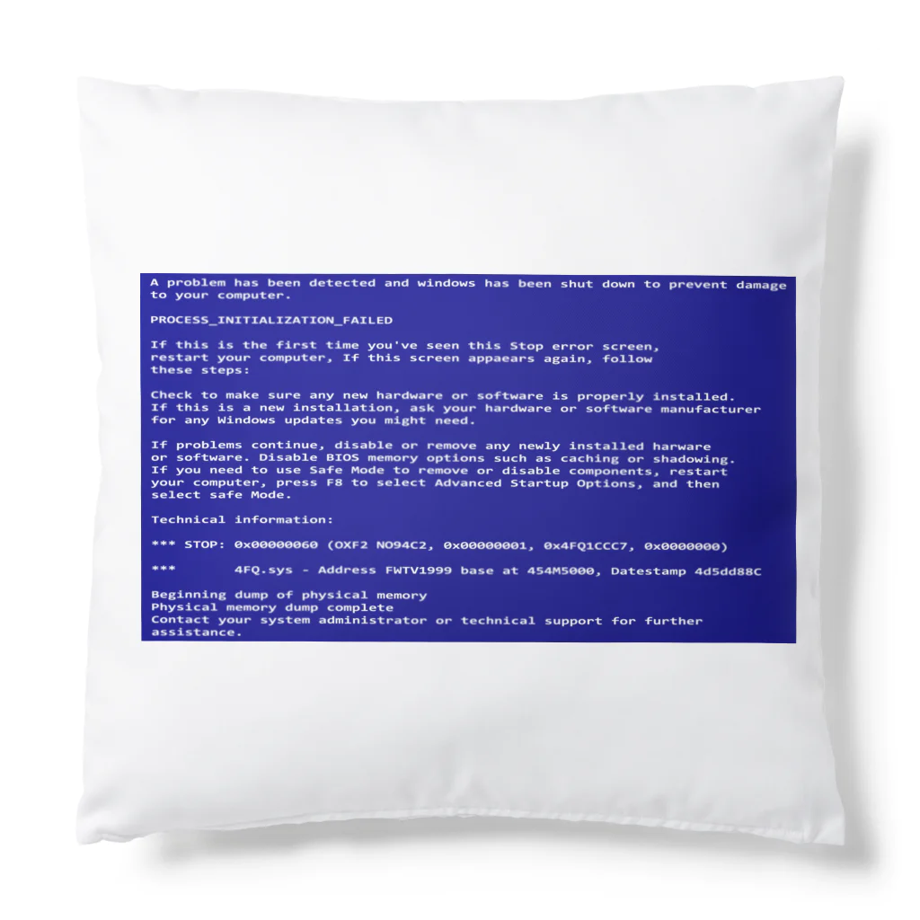 Ａ’ｚｗｏｒｋＳの一番コワいヤツ　ブルースクリーン Cushion