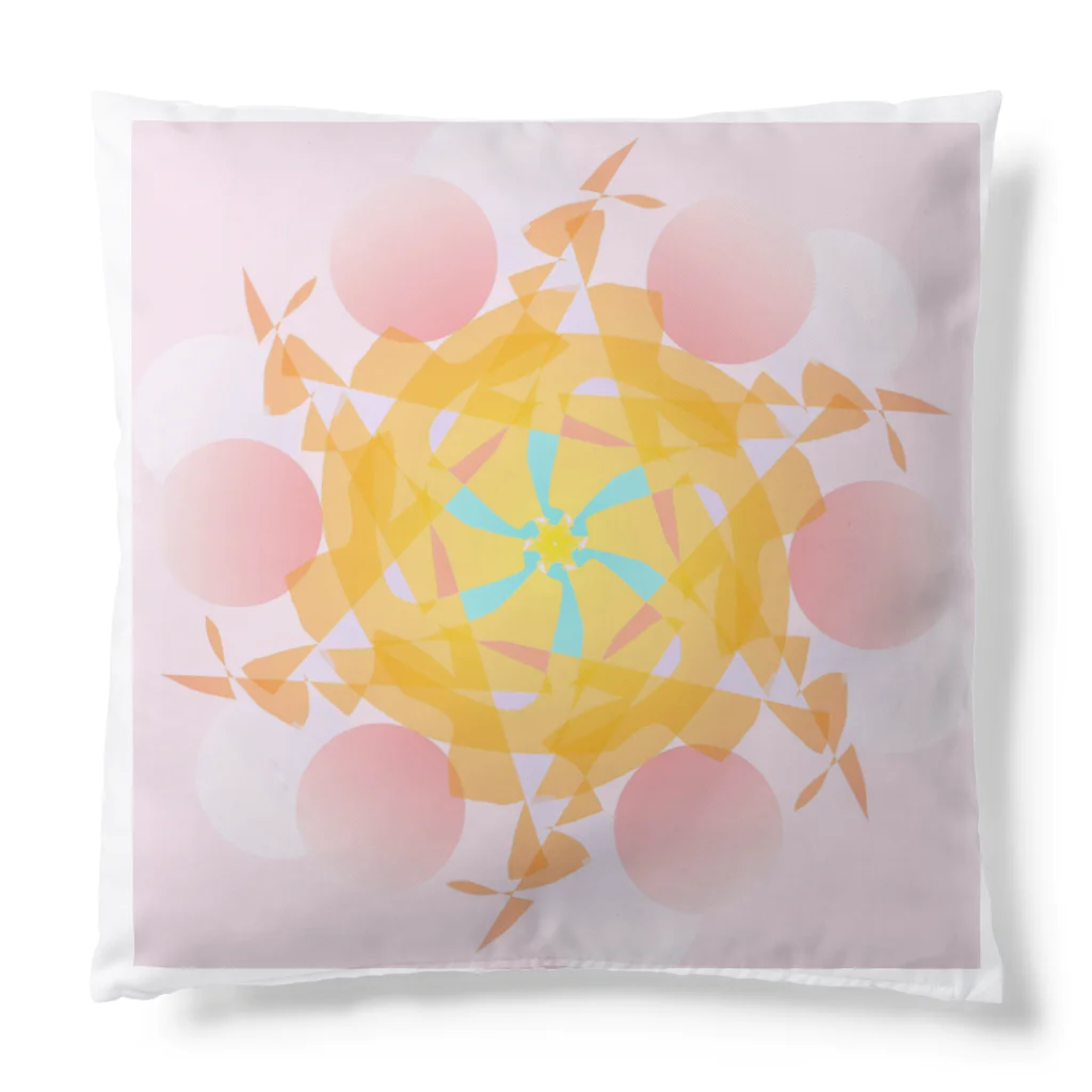 世界カラーの花びら模様 Cushion