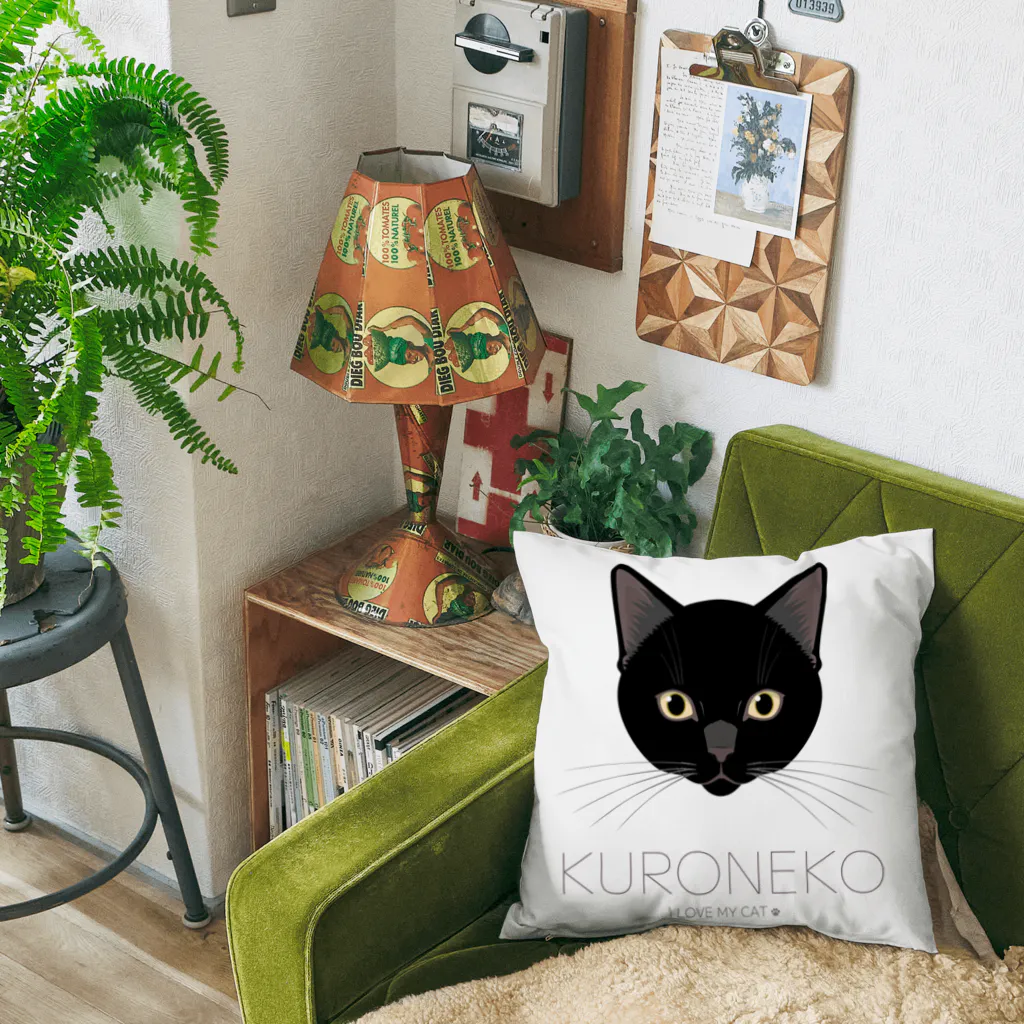 Baby Tigerのねこラブ・黒猫 Cushion