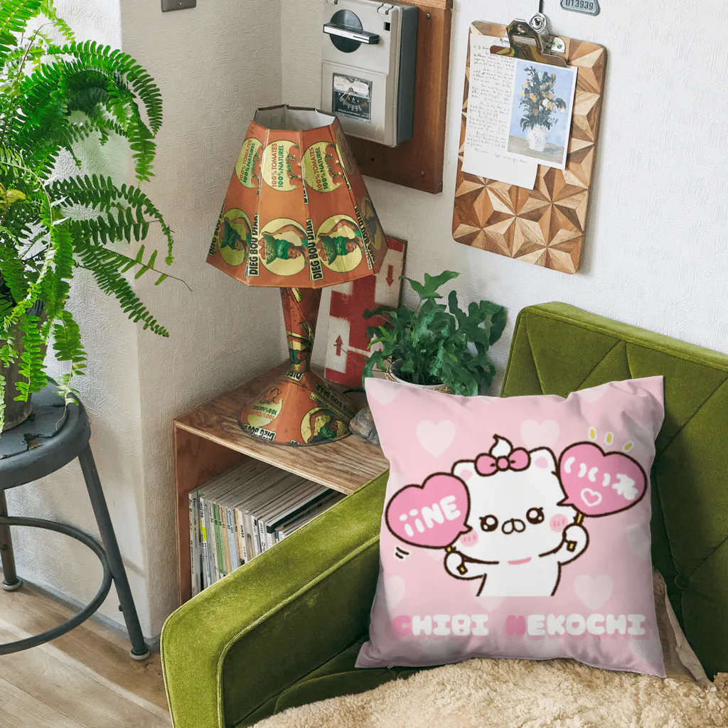 ちむむ。グッズshop♡のちびねこち♡いいね&うるうる Cushion