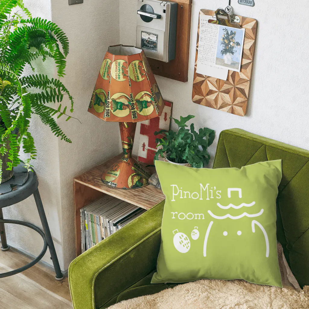  PinoMi's room【雑貨屋】のPinoMi's room ライトグリーン Cushion